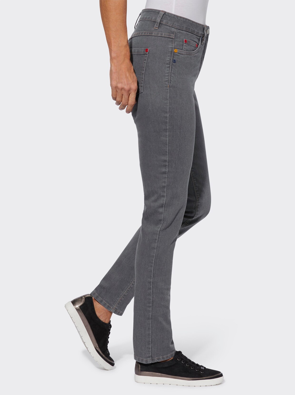 5-pocketjeans - grey denim