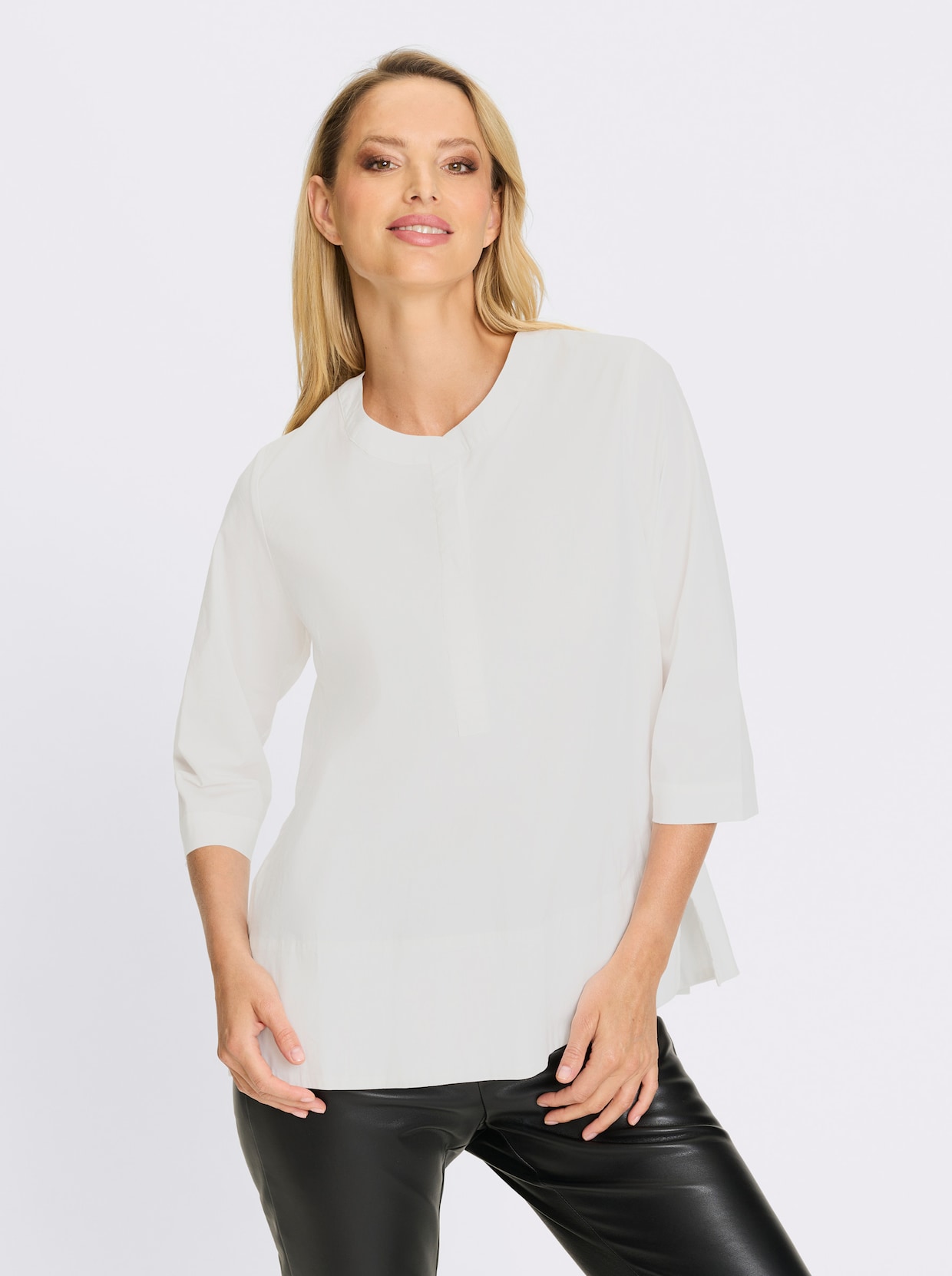heine Baumwollbluse - weiß