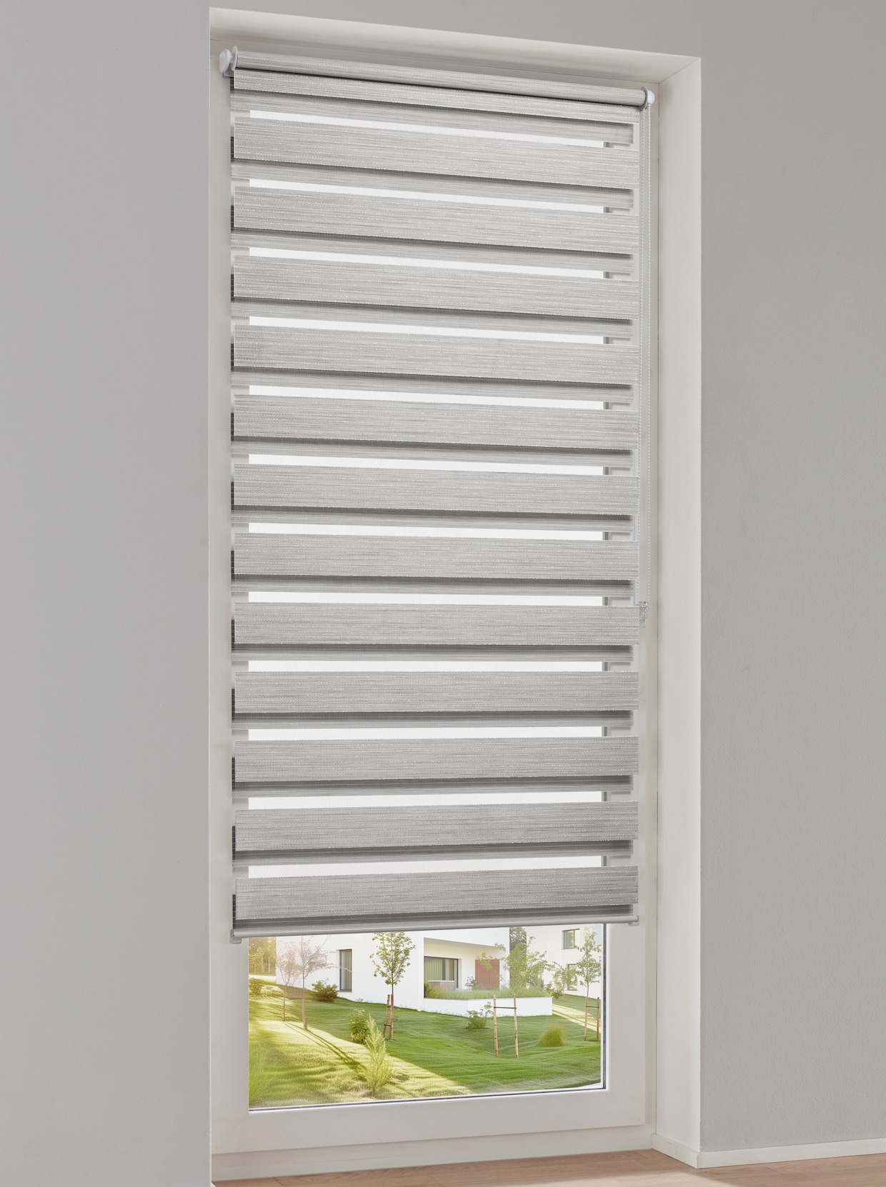 heine home Doppelrollo - grau-silberfarben