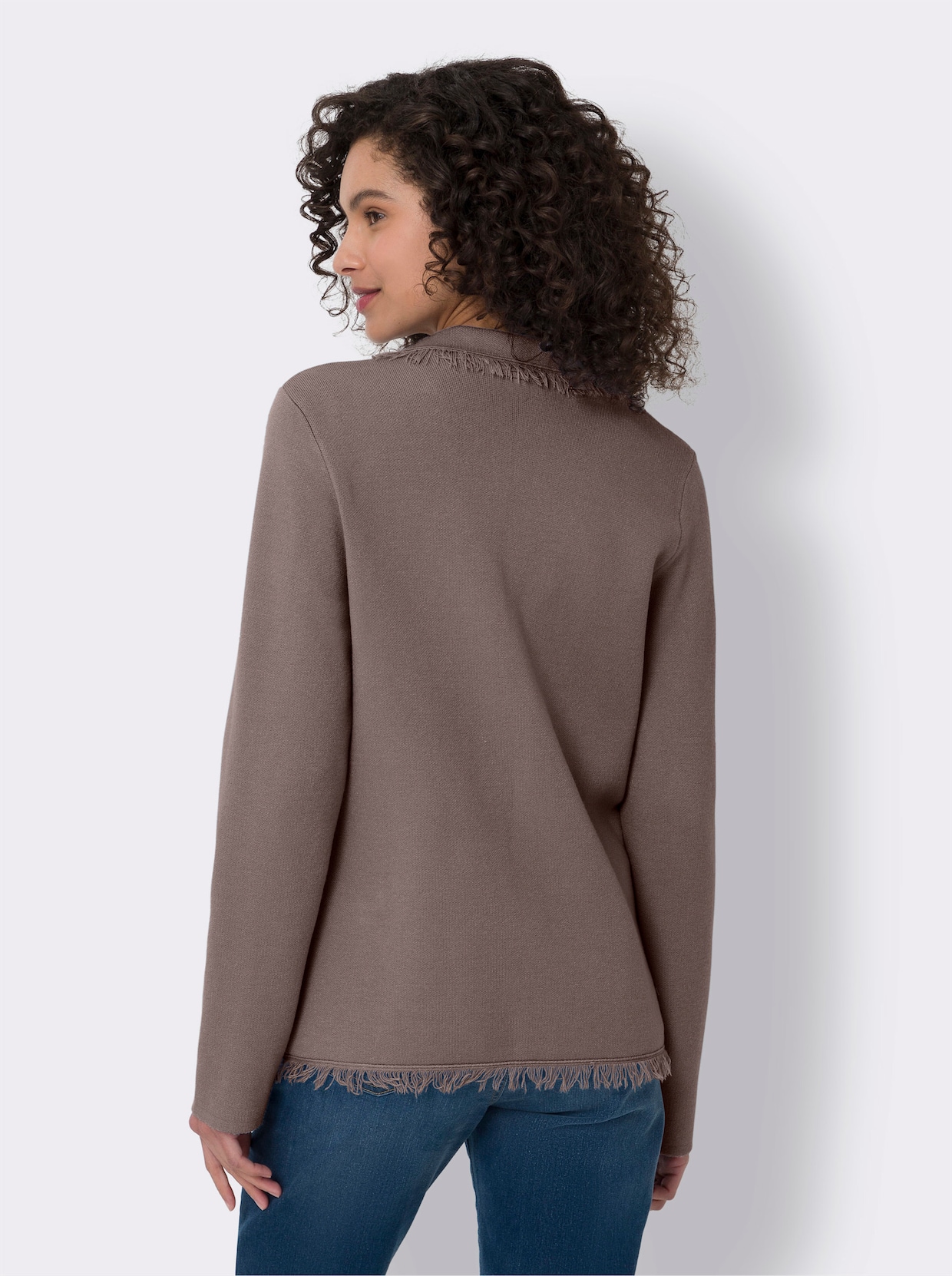 heine Veste en tricot fin - taupe foncé