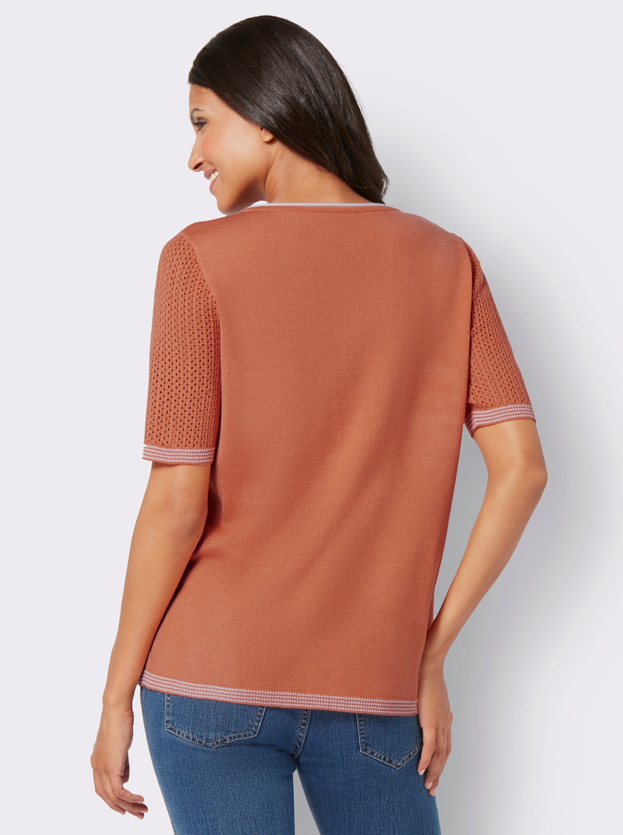 Pullover met korte mouwen - papaya