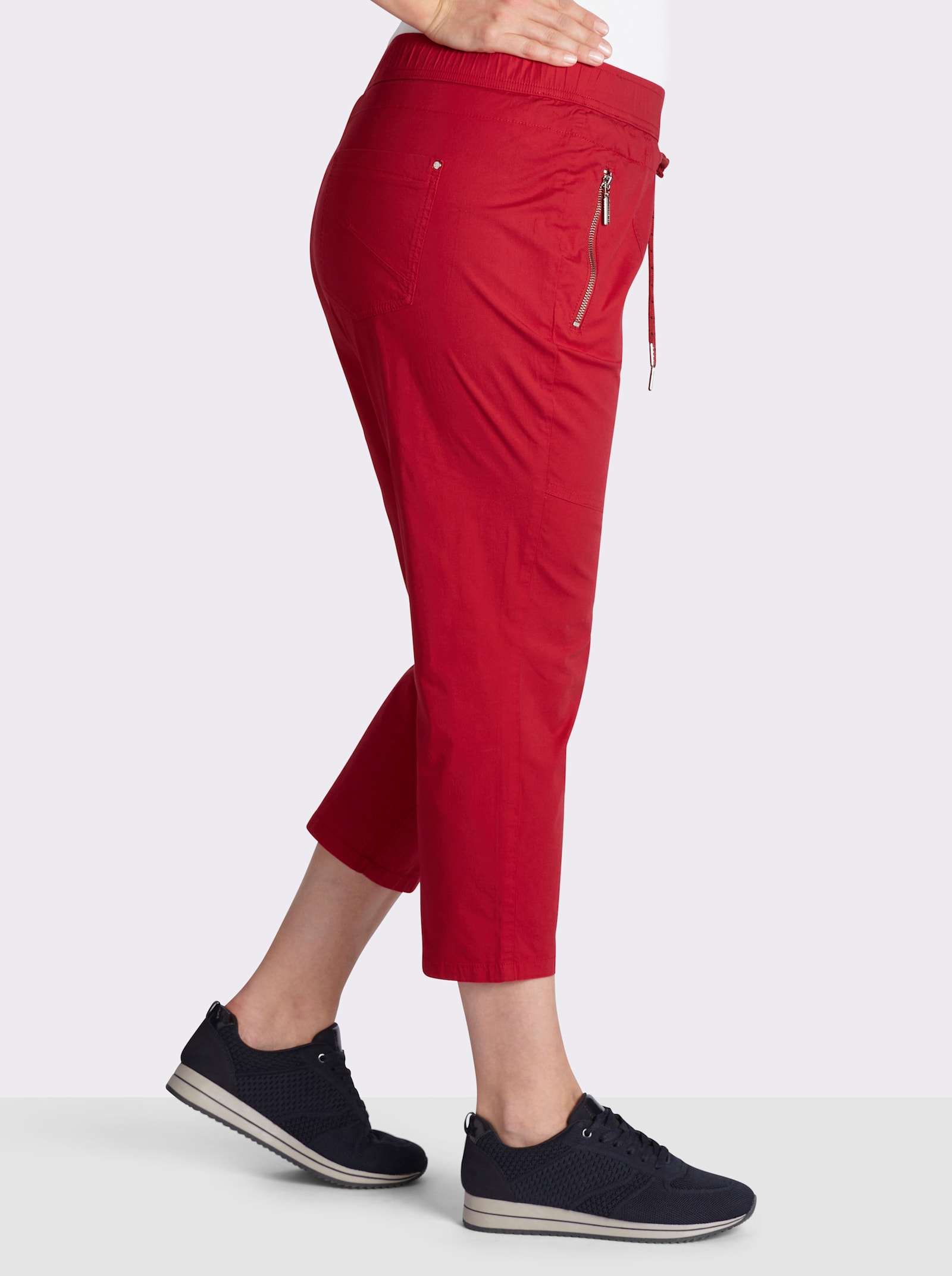 7/8-Hose mit Reißverschluss-Taschen - rot