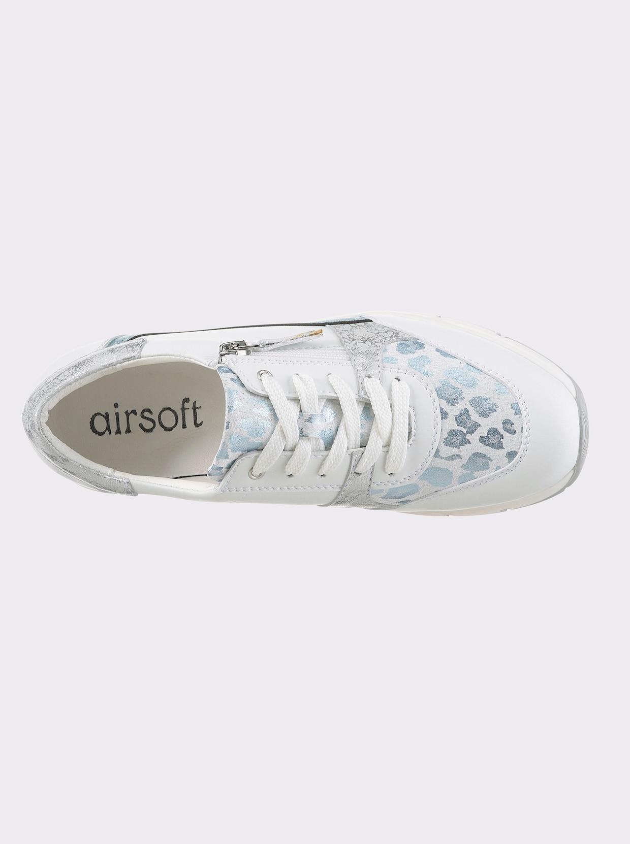 airsoft modern+ Sneaker - weiß-eisblau