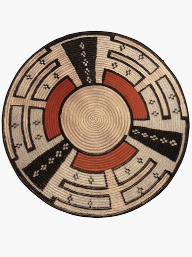 Theko Teppich - beige-gemustert