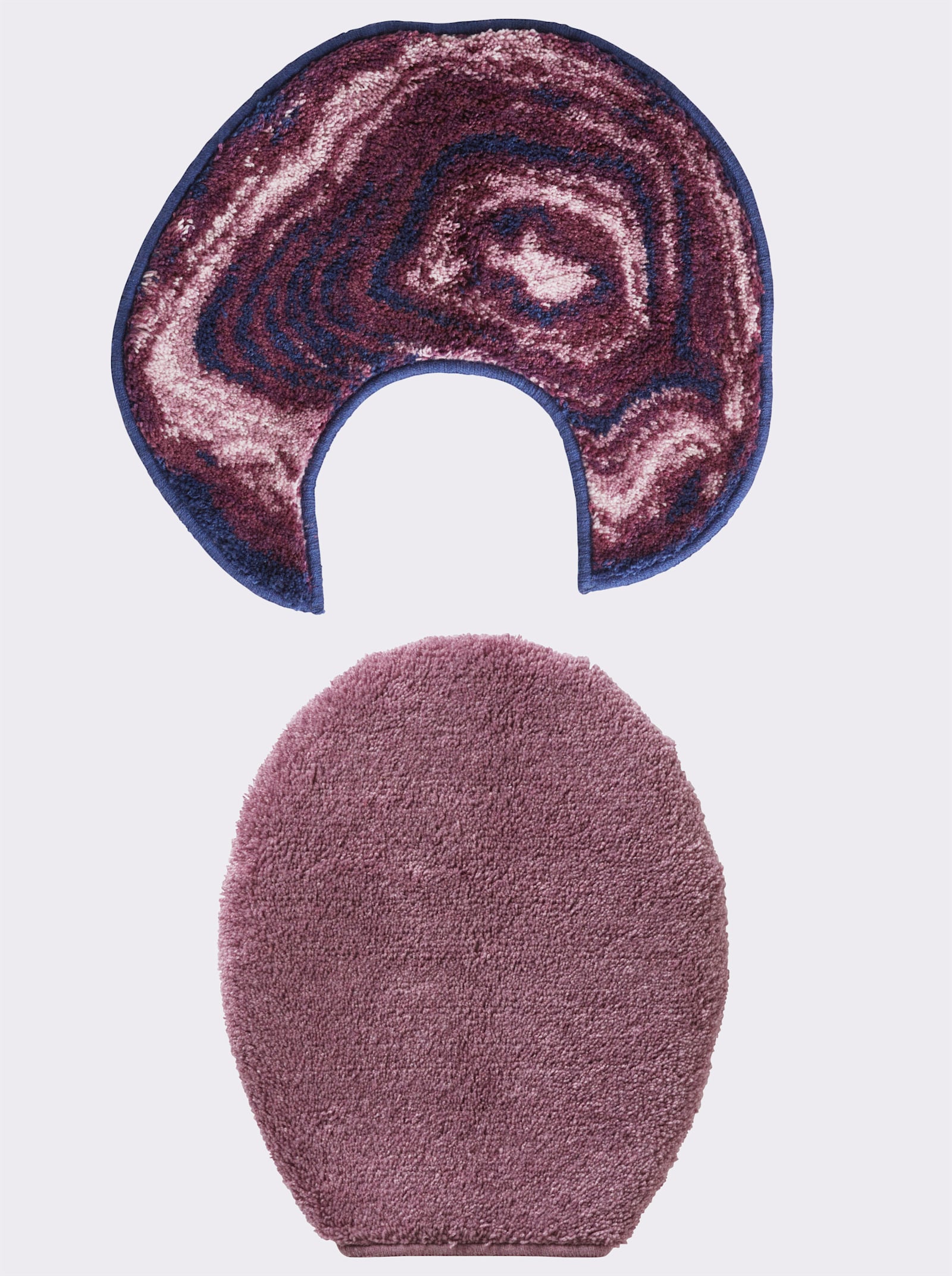 Grund Badematte - lila-blau-gemustert