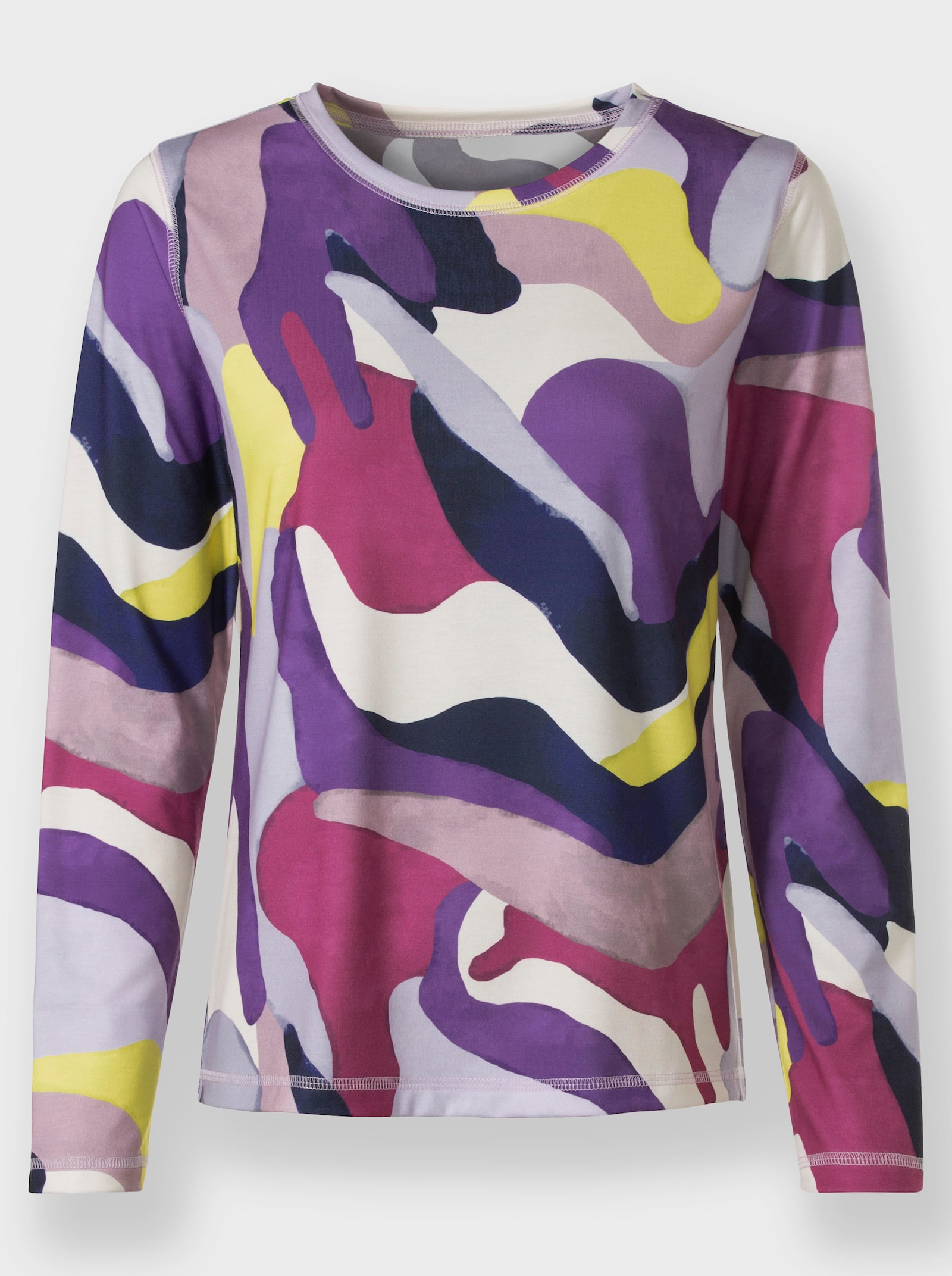 heine Rundhalsshirt mit Druckdessin - parme-mauve imprimé