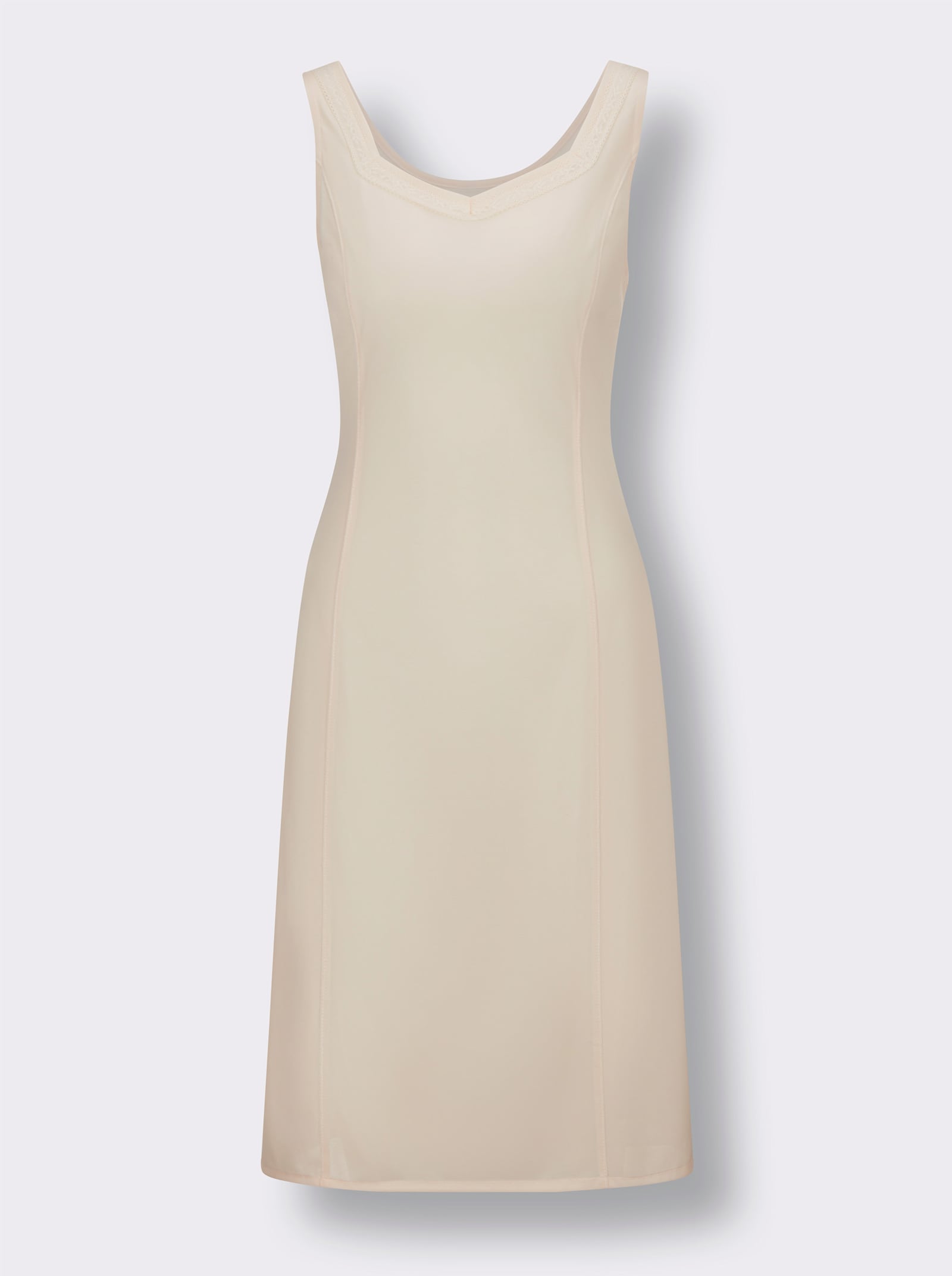 wäschepur Unterkleid mit Spitze am Ausschnitt - elfenbein