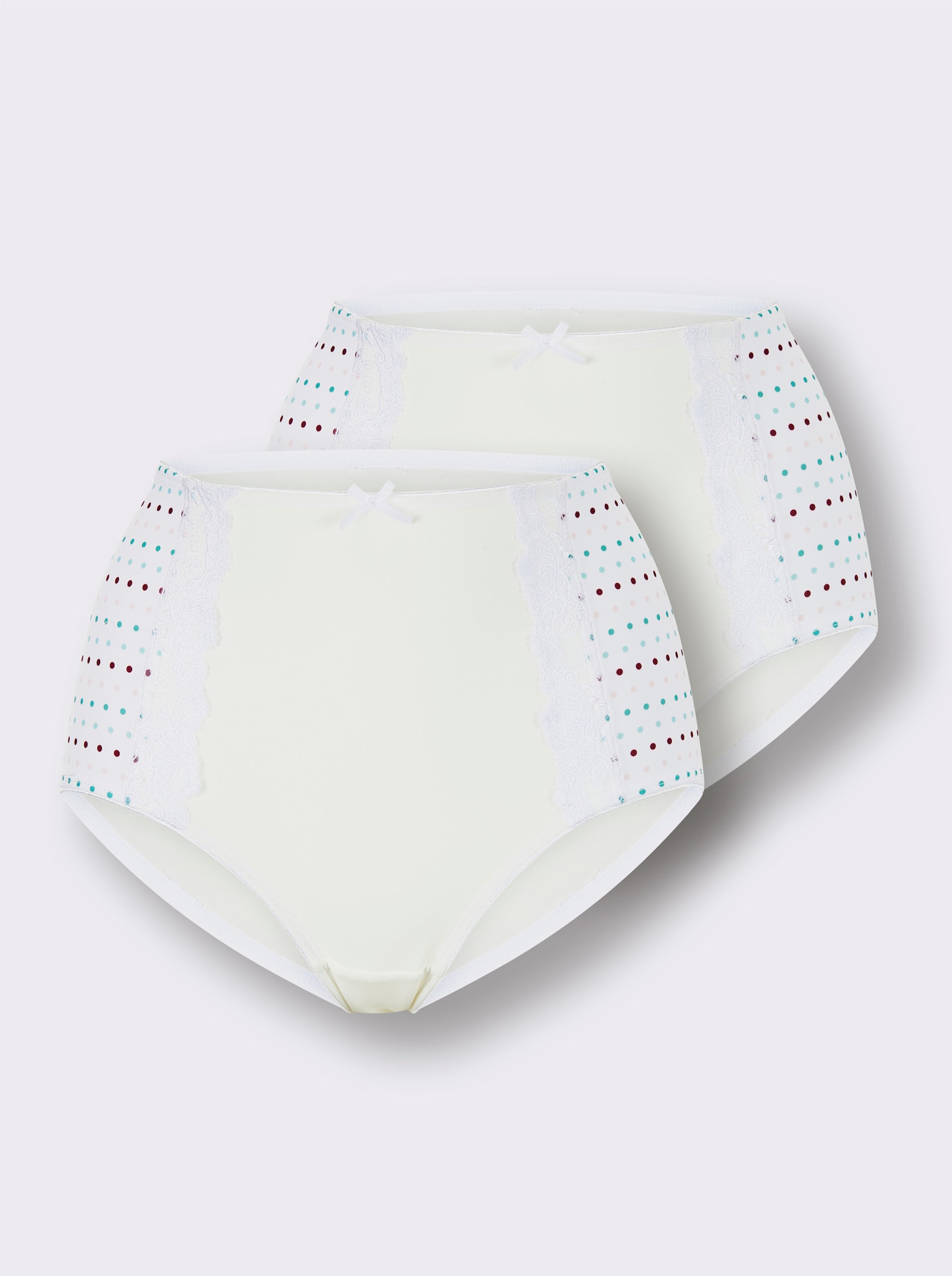 wäschepur Tailleslip met stipjesprint - wit geprint