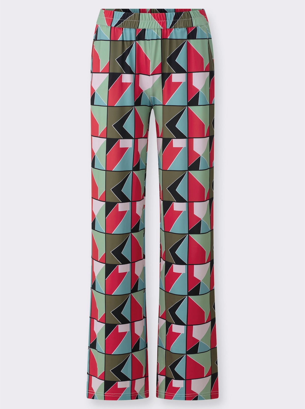 heine Schlupfhose - pink-schwarz-bedruckt