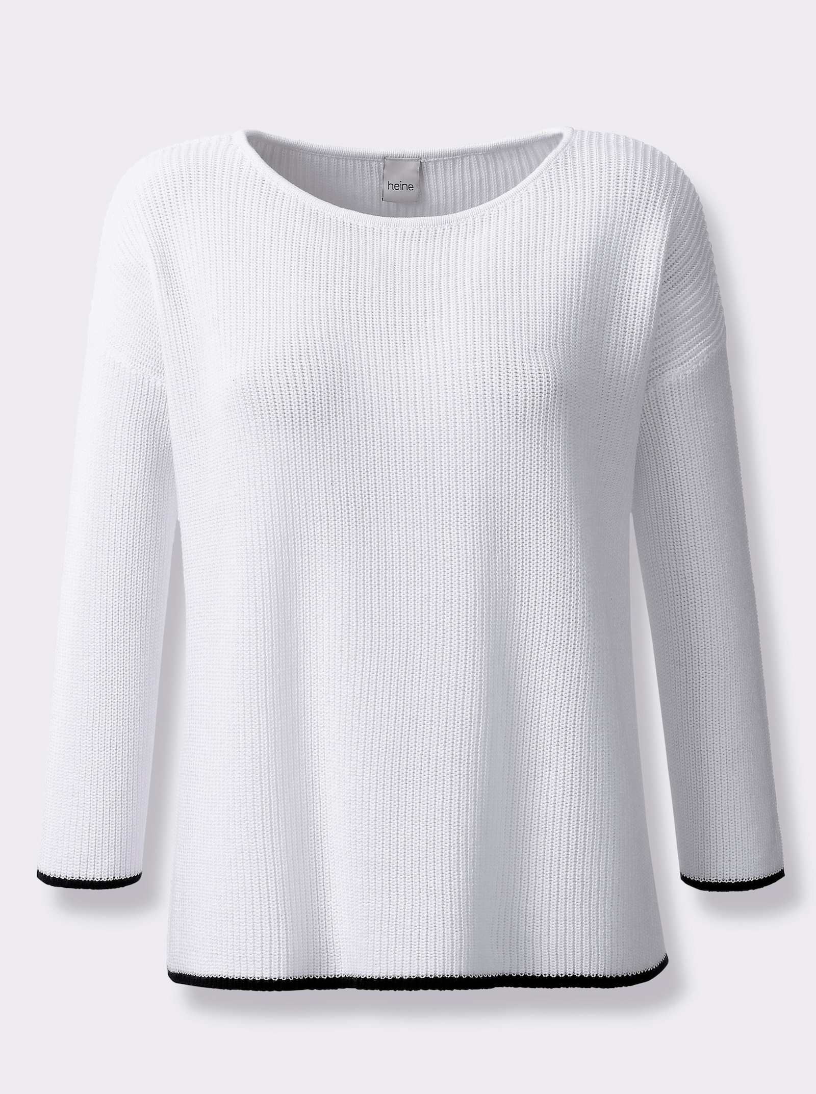 heine Strickpullover mit 3/4-Ärmeln - weiß