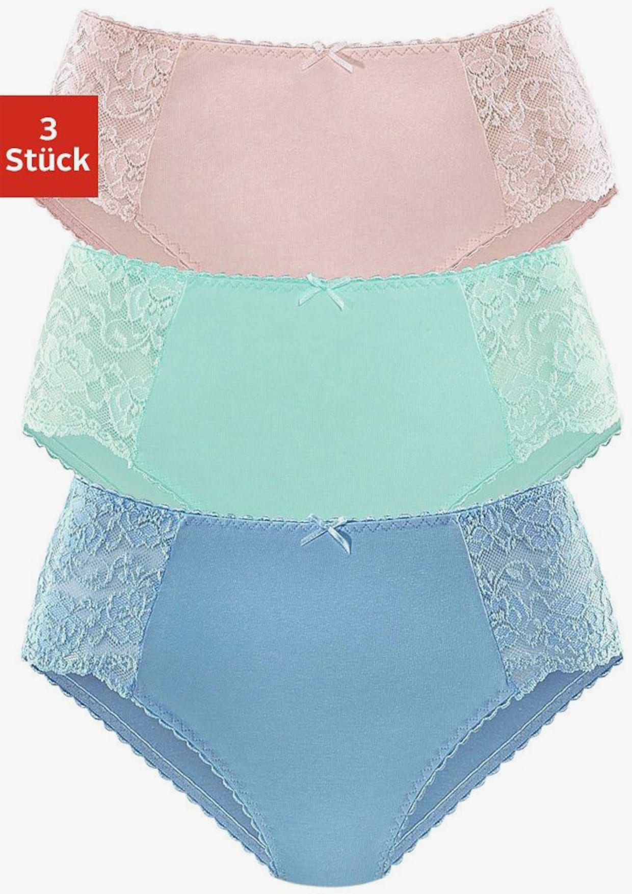 petite fleur Hüftslip - blau, rosa, mint