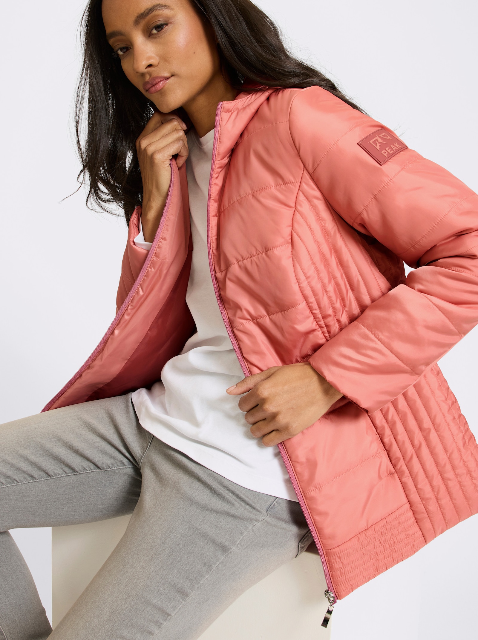 heine Steppjacke mit Kapuze - rosenholz