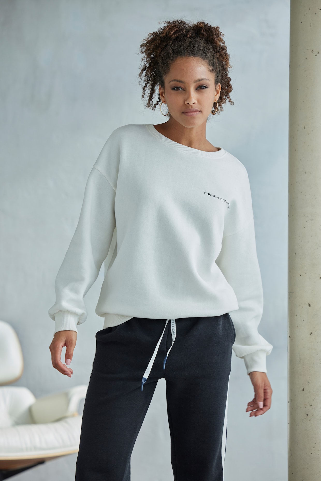 Sweat-shirt - blanc cassé