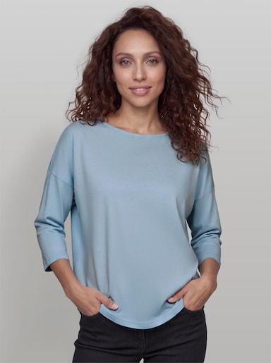 heine 3/4-Arm-Shirt mit Leinen - hellblau