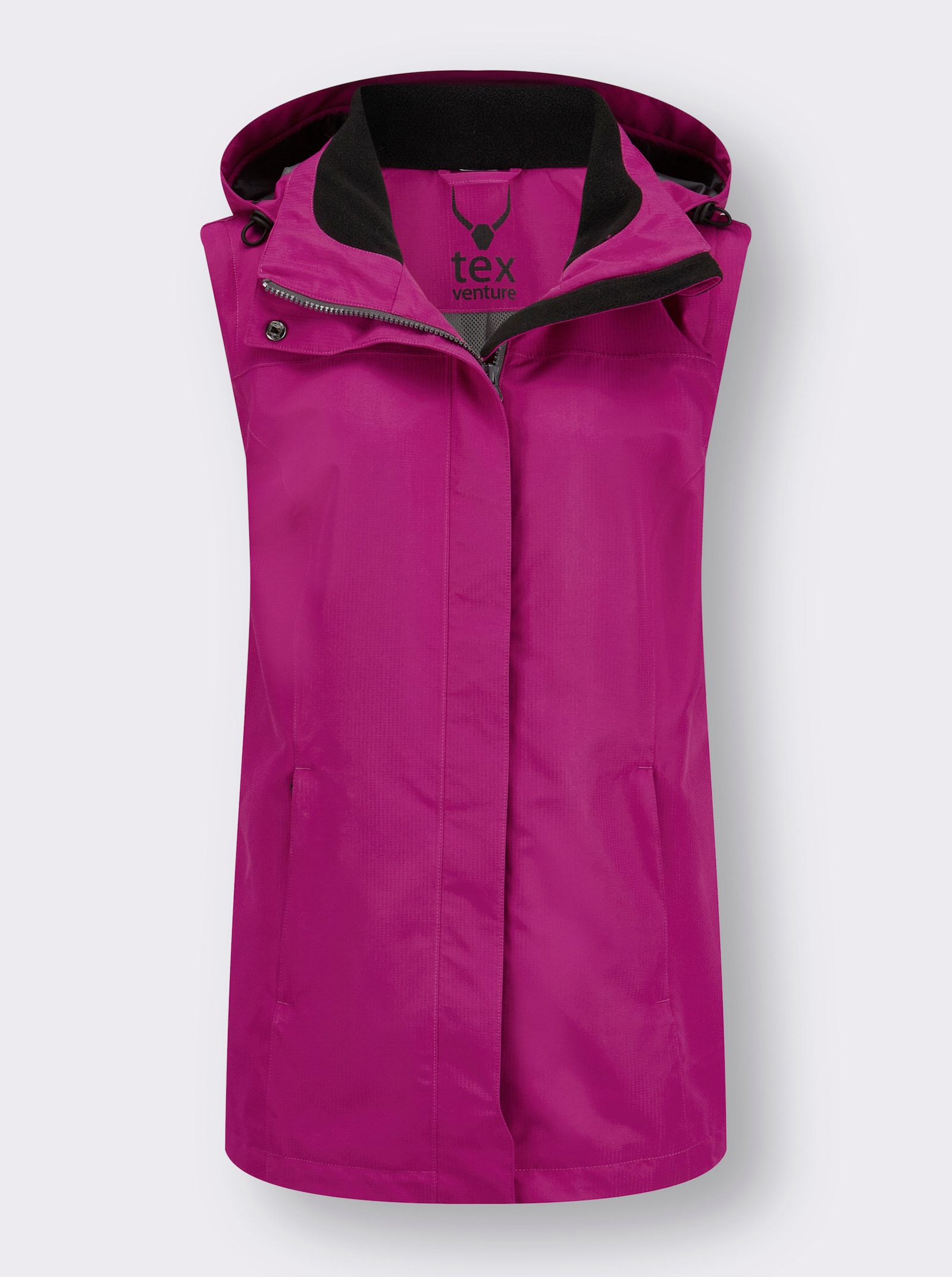 2-in-1-Jacke in Microfaser-Qualität - magenta