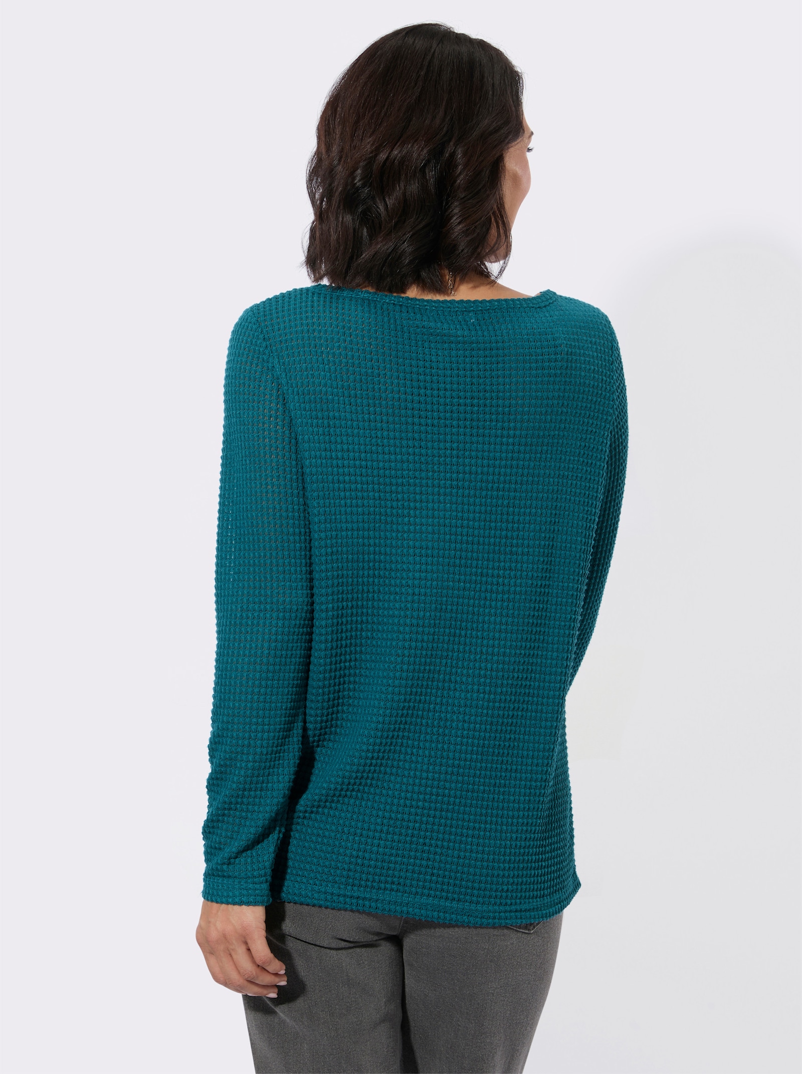 Langarmshirt mit U-Boot-Ausschnitt - aquapetrol