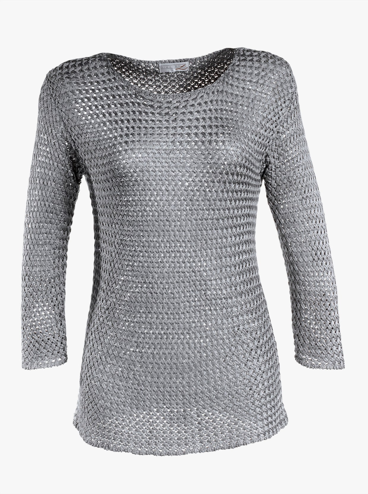 Pullover met 3/4-mouwen - grijs