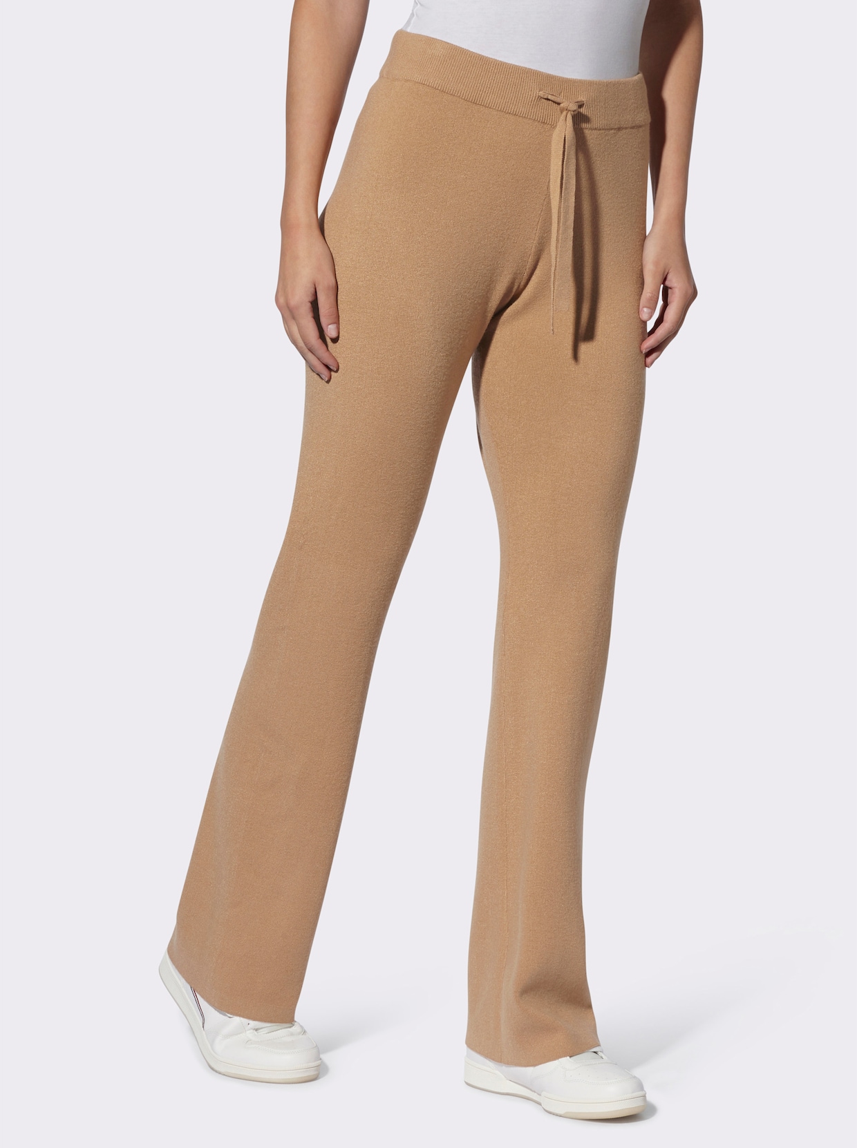 heine Broek van tricot - camel