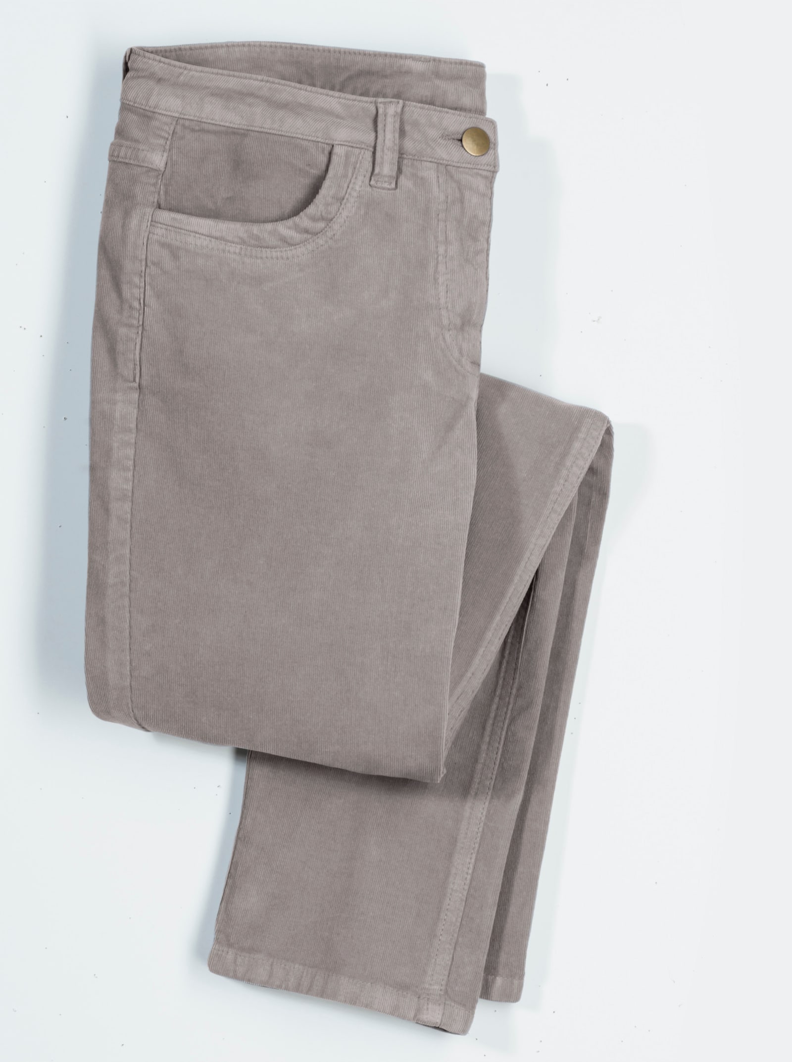 Cordhose in Stretch-Qualität - grau
