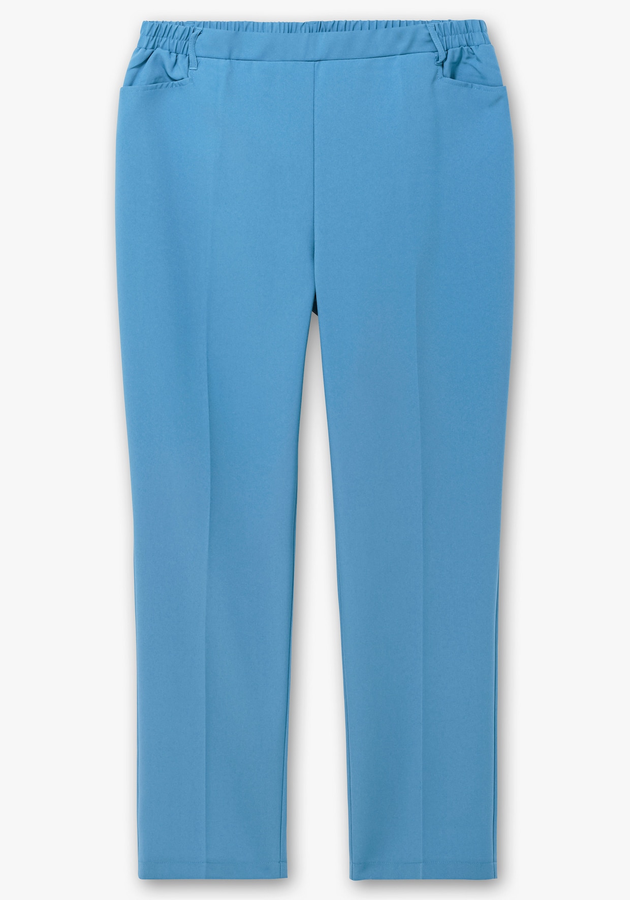 Bügelfaltenhose - mittelblau