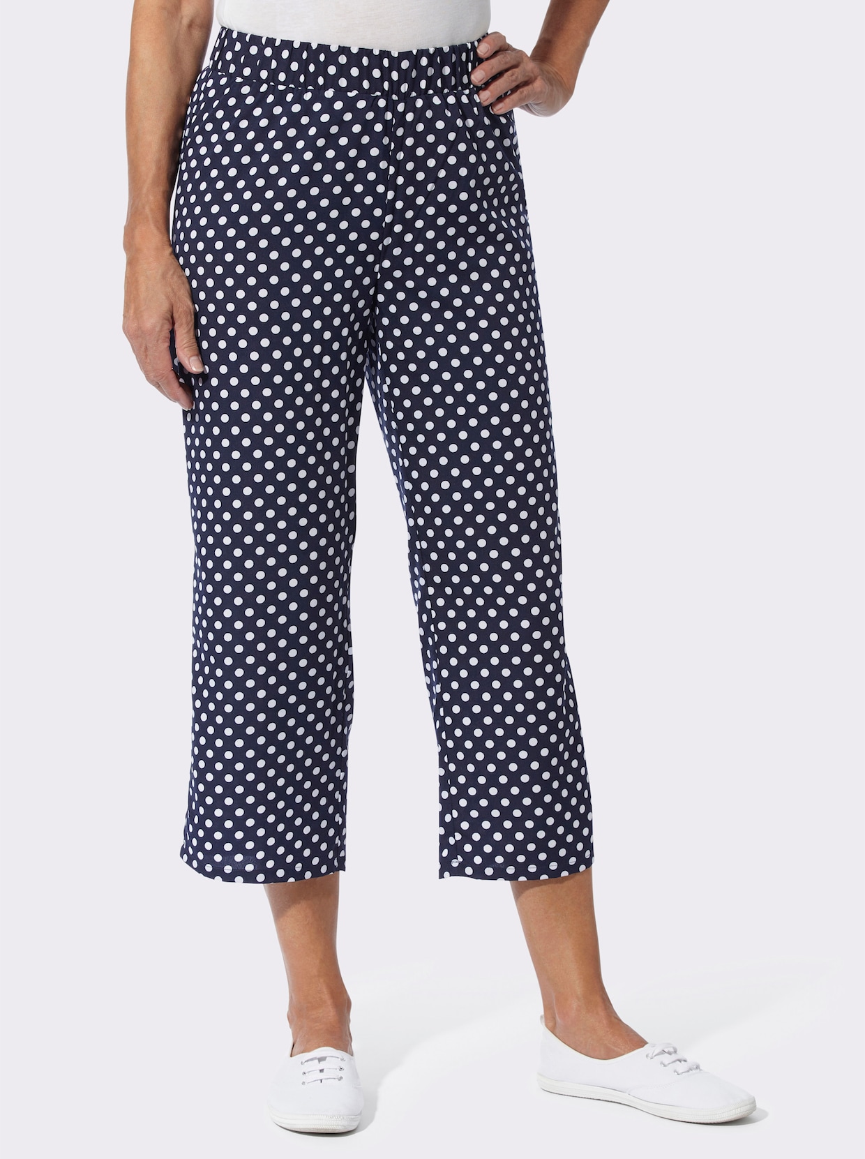 Culotte - marine/wit gestippeld