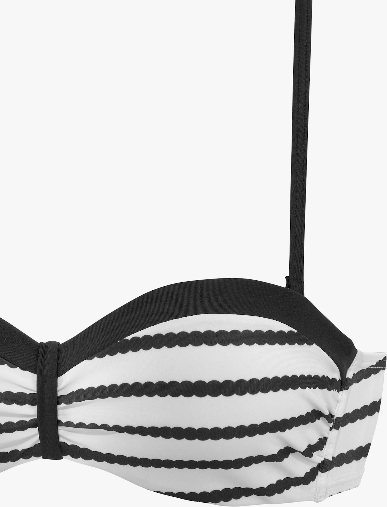 LASCANA Bügel-Bandeau-Bikini - schwarz-weiß