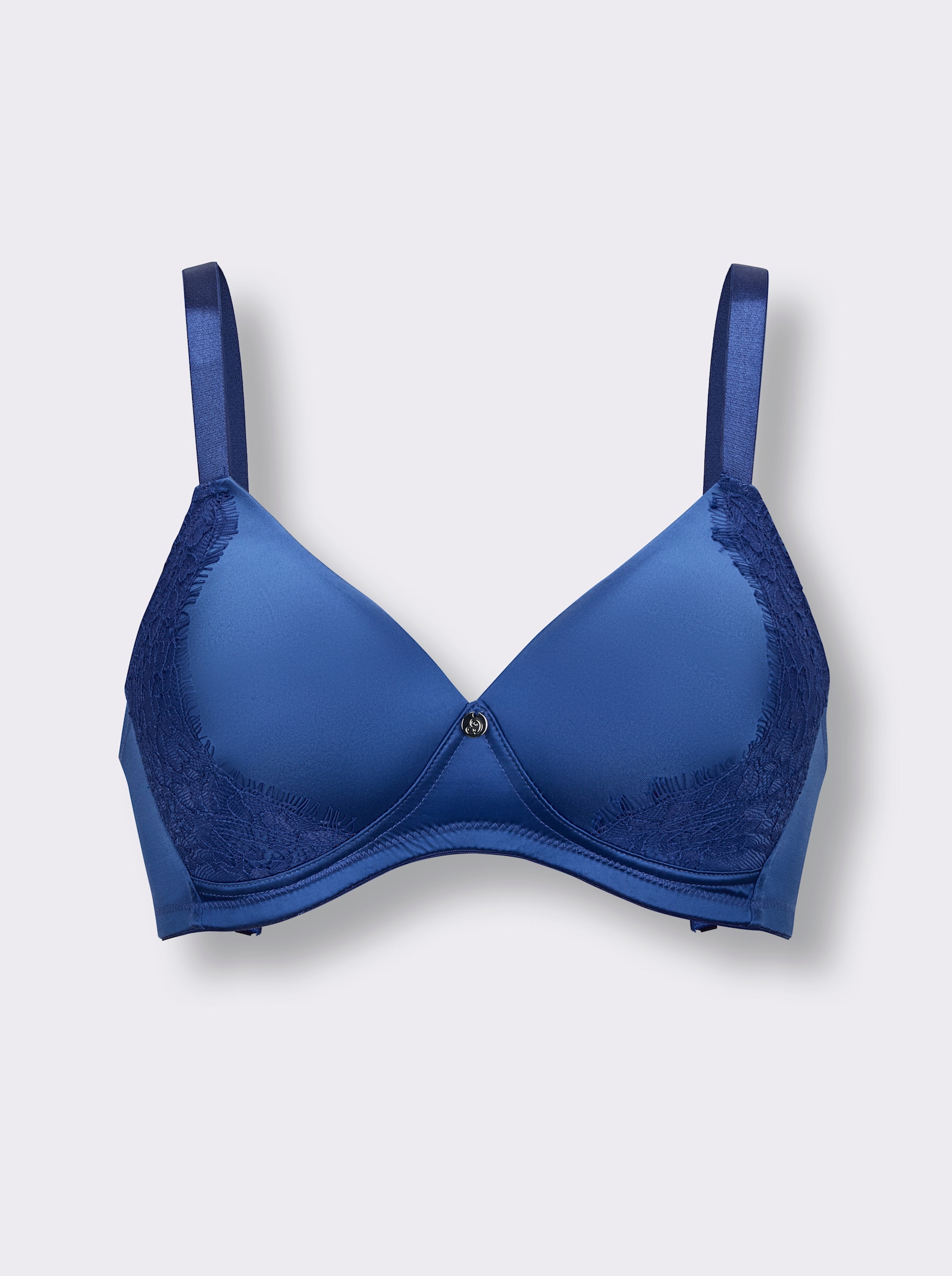 wäschepur Schalen-BH ohne Bügel mit Spitze - royalblau