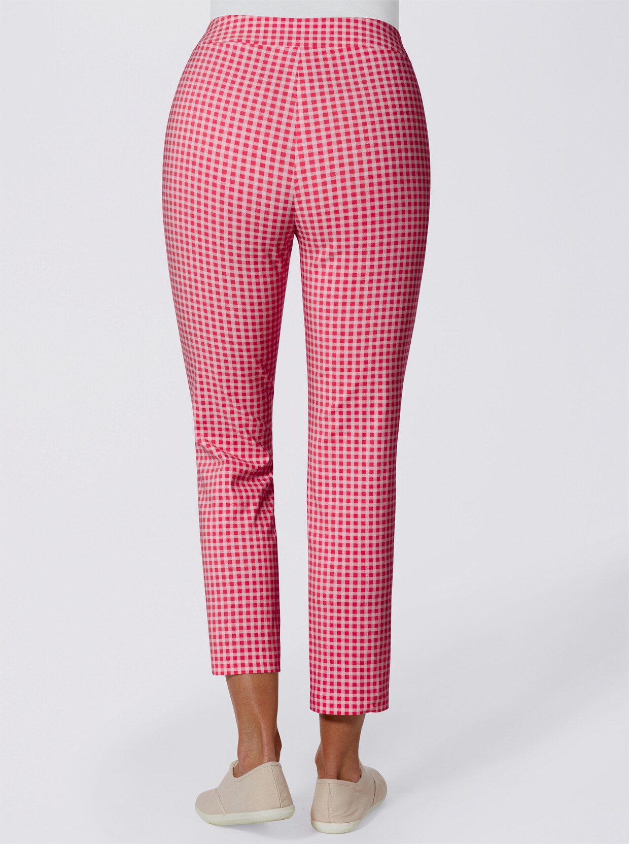 7/8-broek - rood geruit