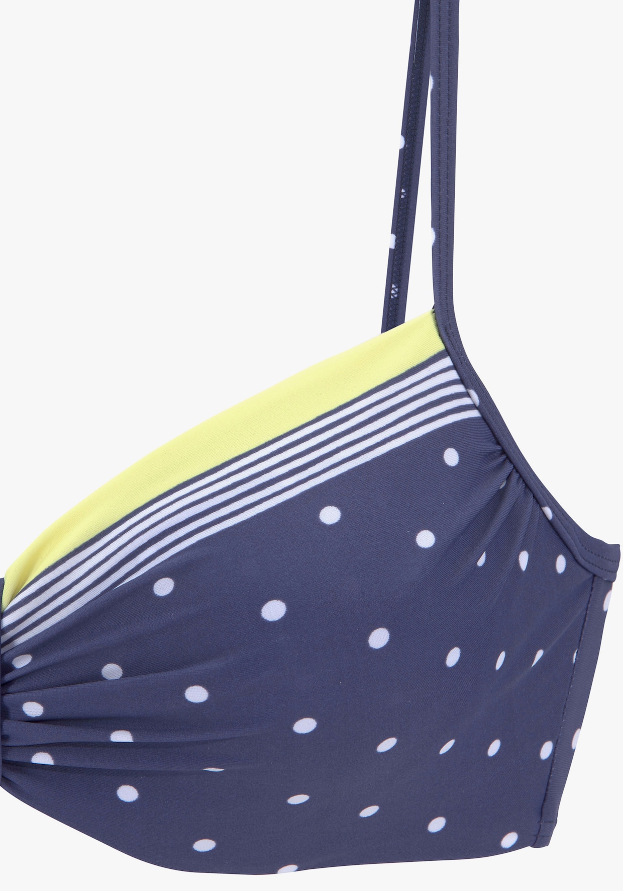 LASCANA Beugelbikinitop - blauw/geel geprint