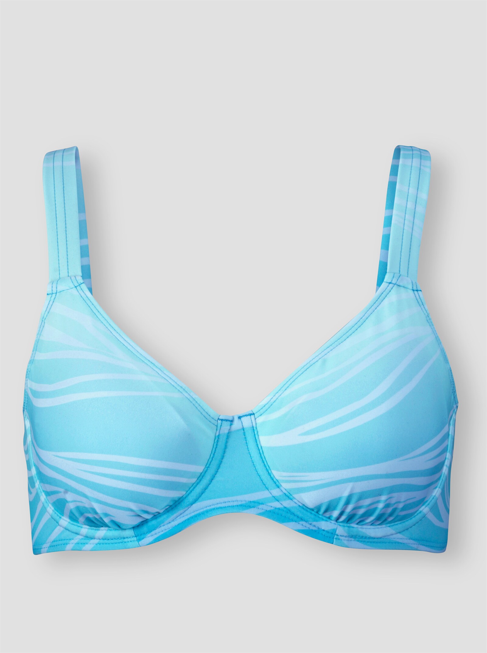 feel good Bikini met kleurverloop - aqua/middenblauw bedrukt