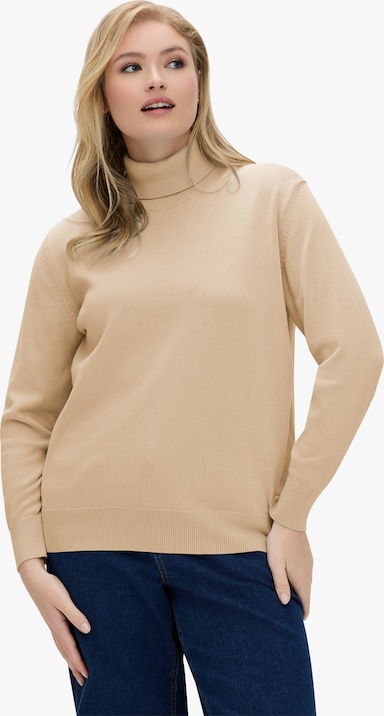 Rollkragenpullover - beige