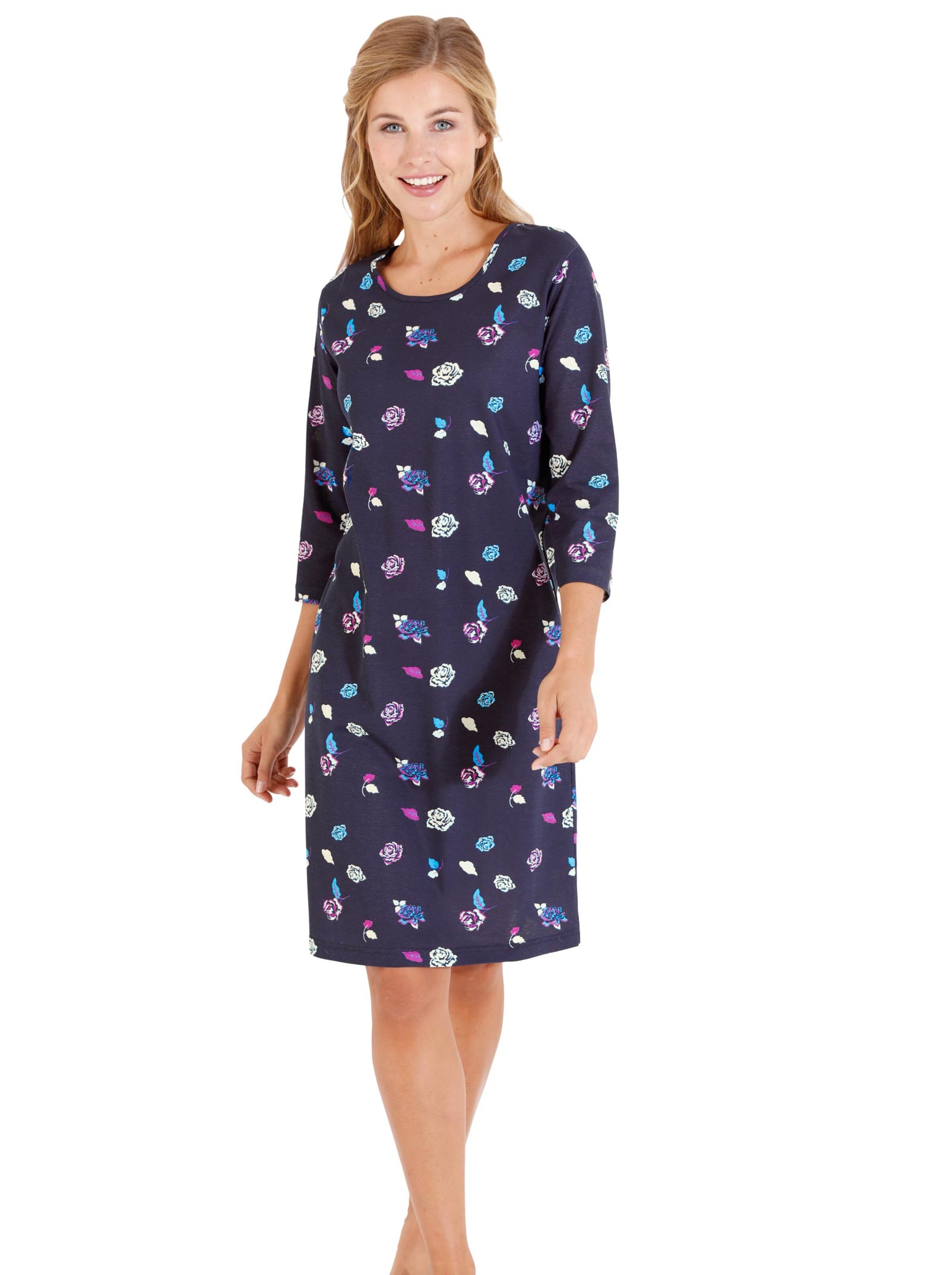 Nachthemd - marine-bedruckt