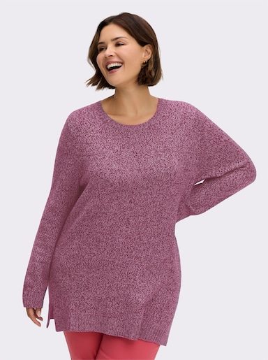 Longpullover - malve-meliert