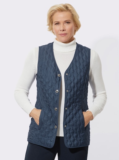 Steppweste in passformgerechter Verarbeitung - rauchblau