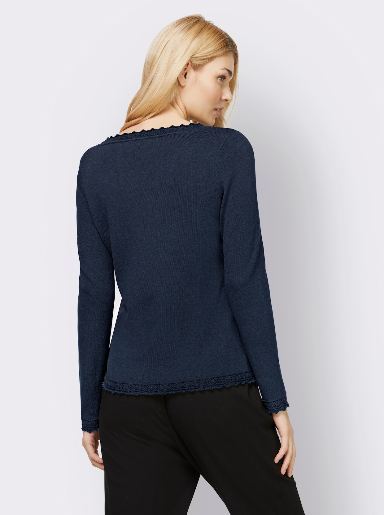 heine Ajourpullover - marine