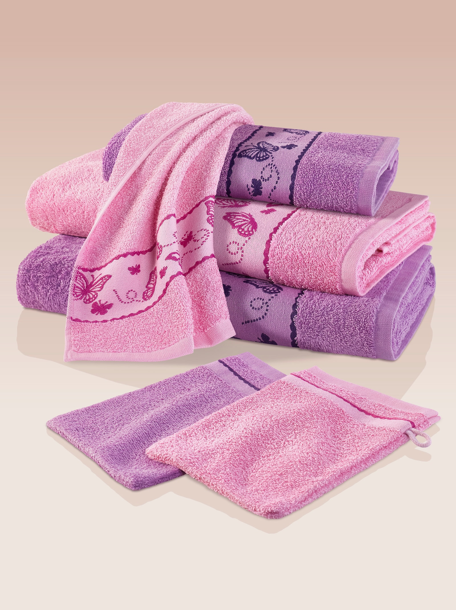 Handdoekenset - roze