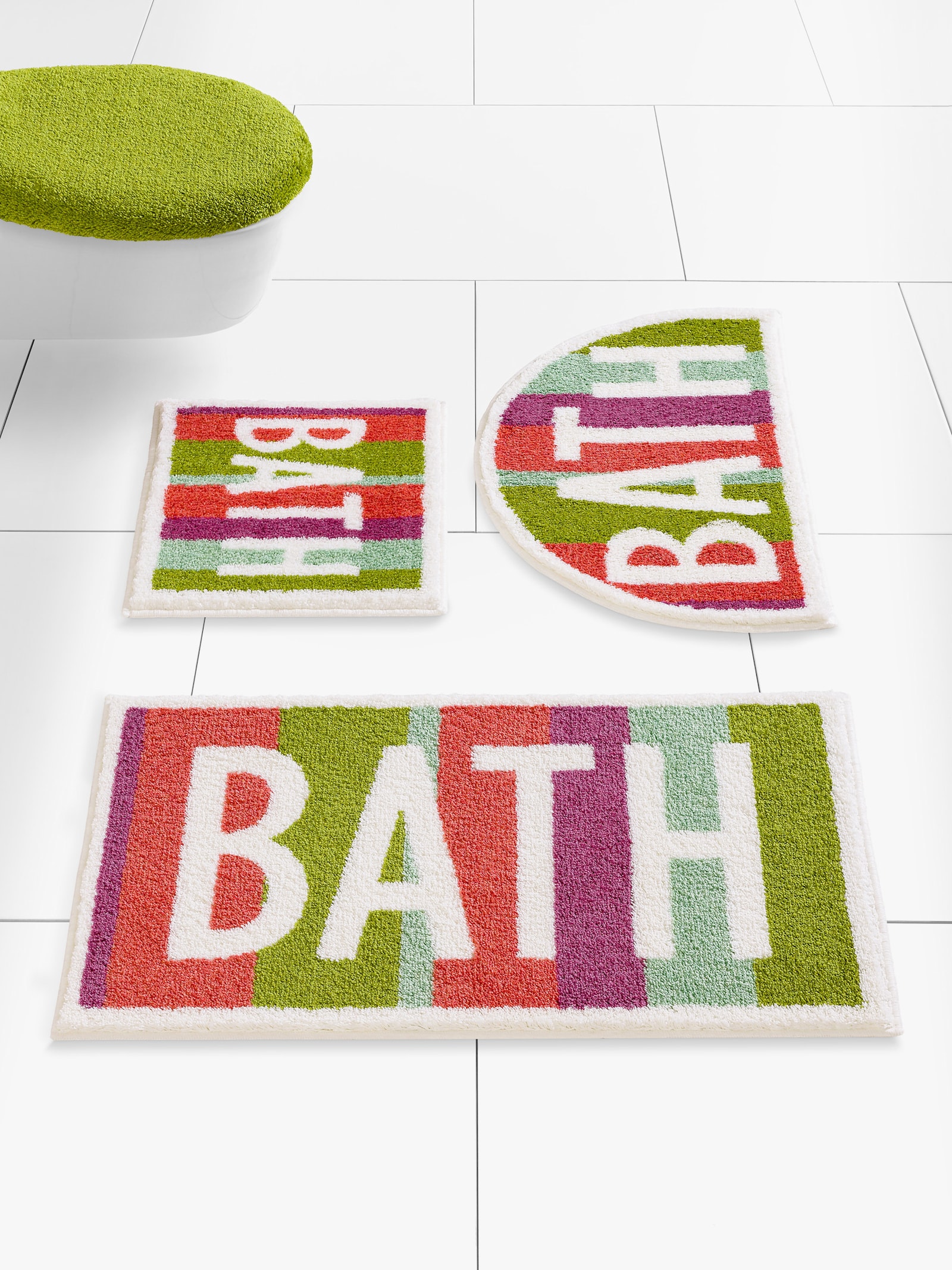 Grund Badematte - koralle-grün