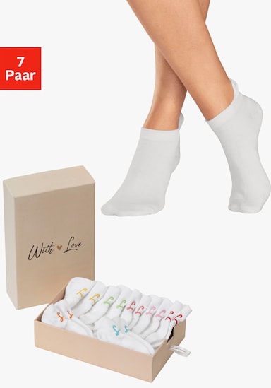 LASCANA Sneakersocken - 7x weiß