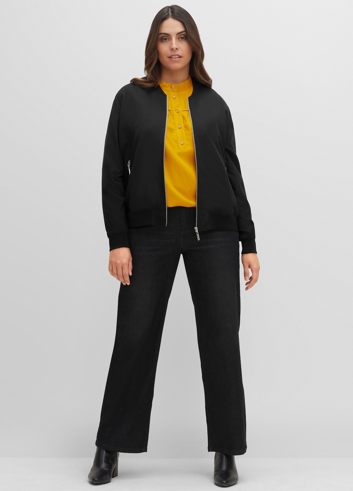 sheego Blouson - schwarz