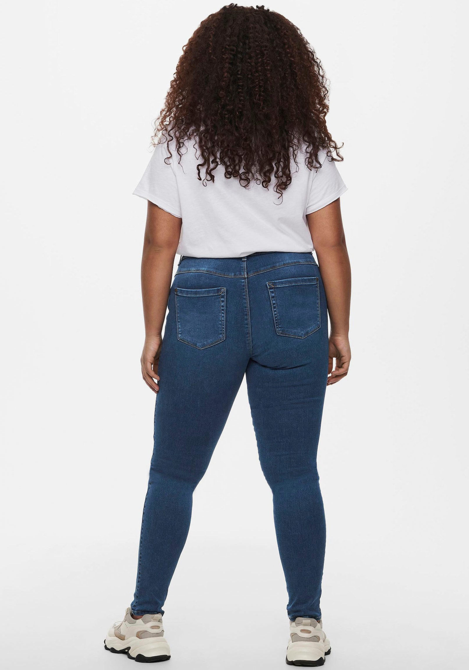 High-waist-Jeans - blue-used