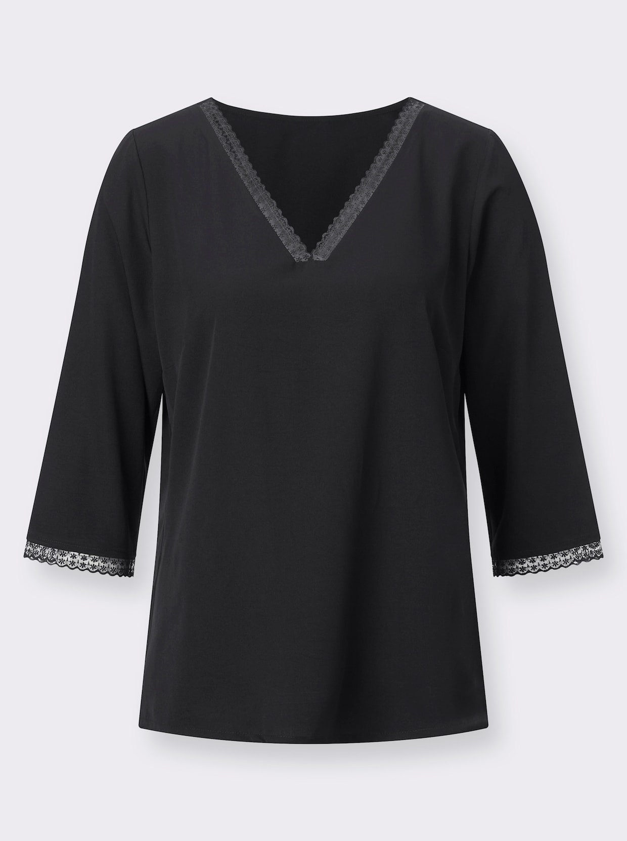 Kanten blouse - zwart