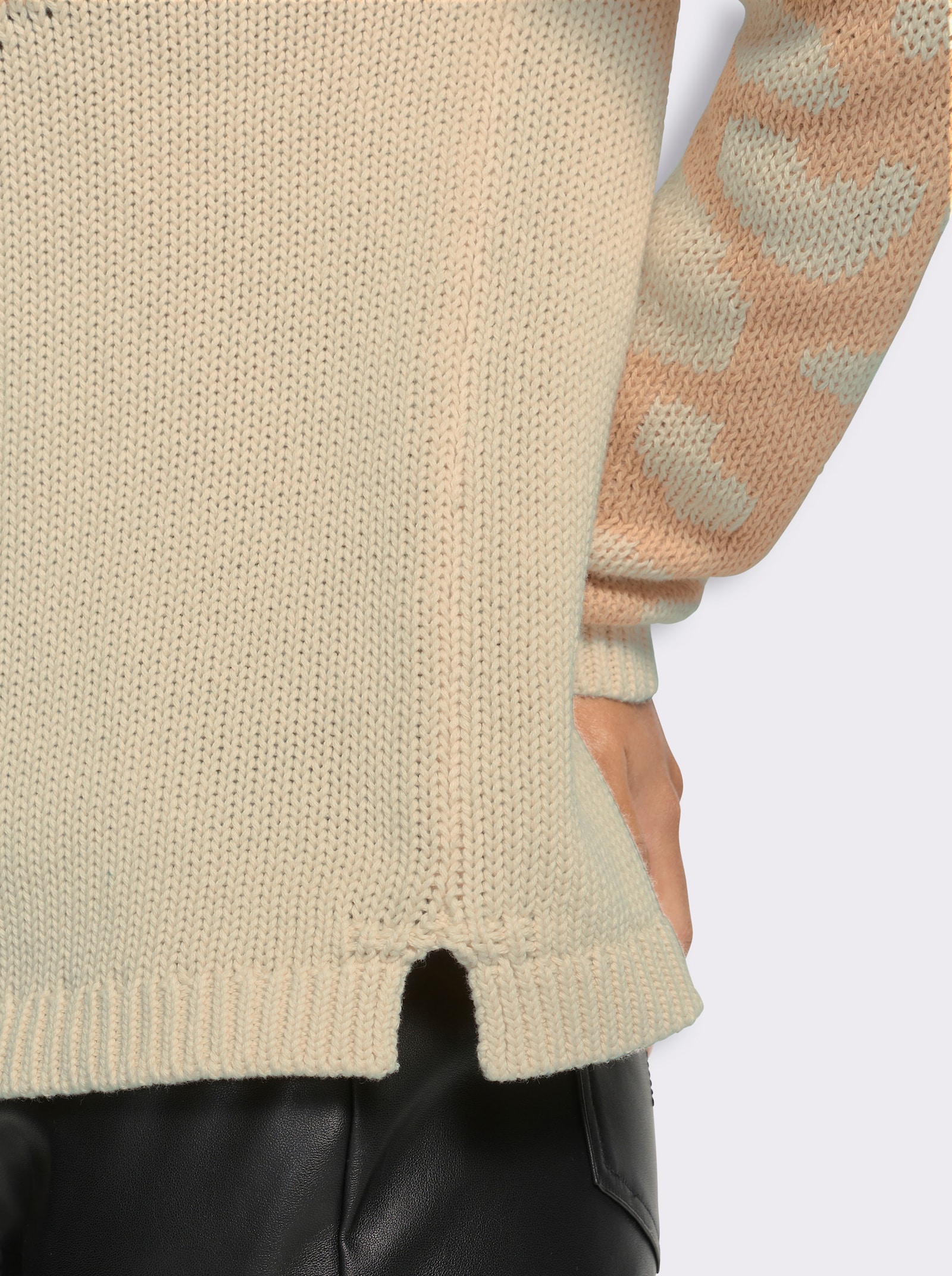heine Pullover mit Animal-Dessin - sand-camel-gemustert