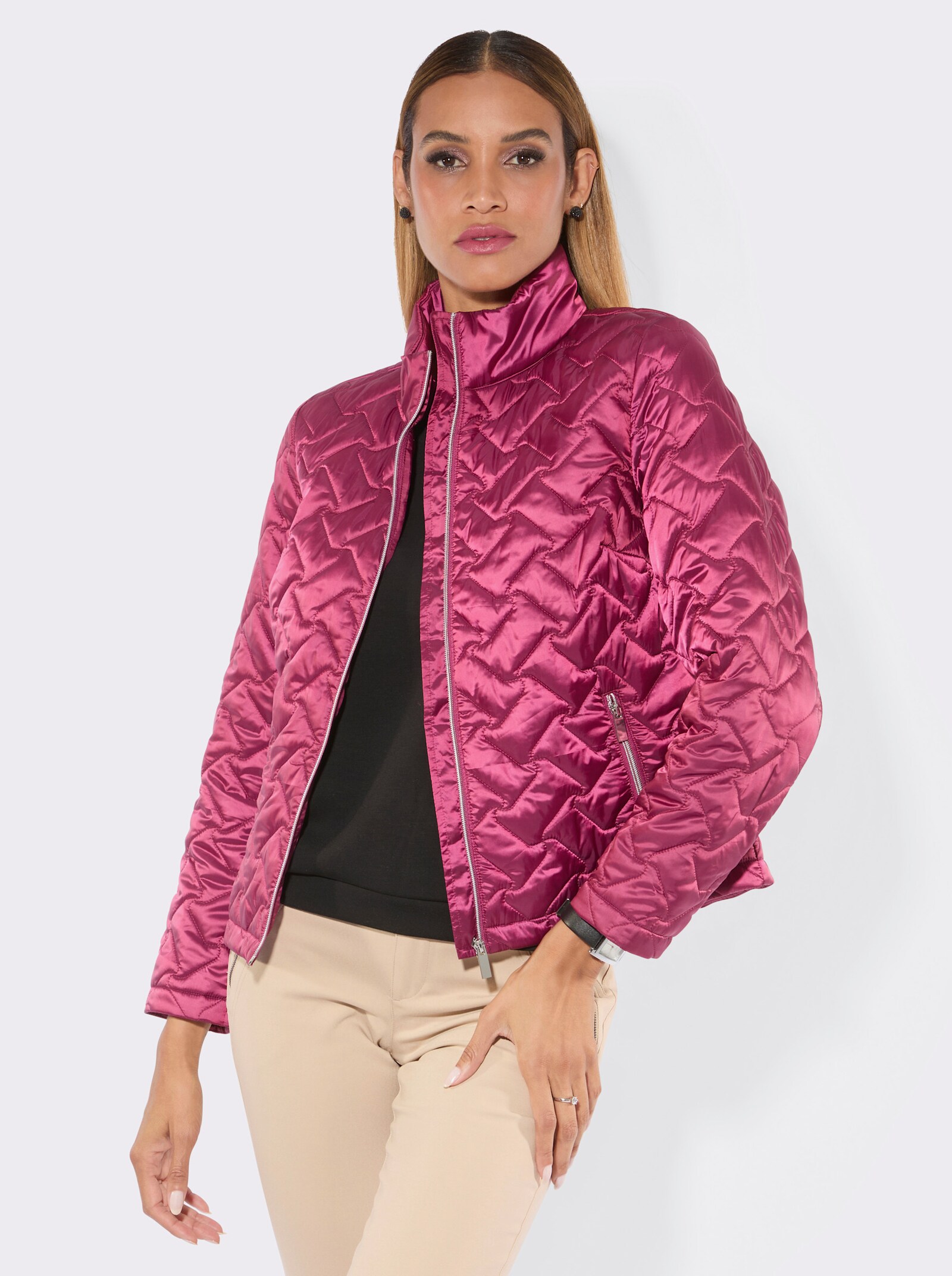 Steppjacke in Sandwich-Steppung - malve