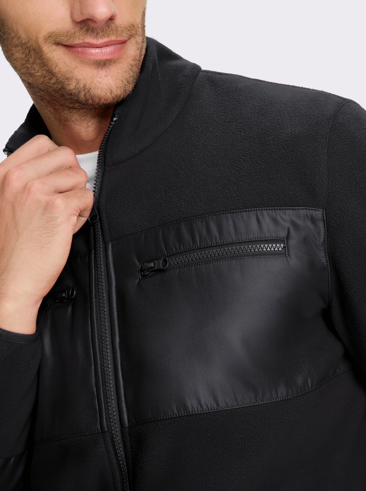 Marco Donati Fleecejacke - schwarz