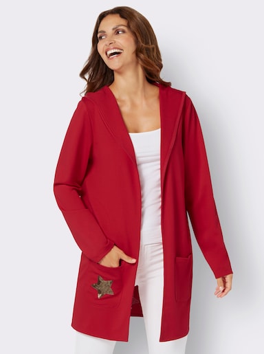 Long-Shirtjacke - rot