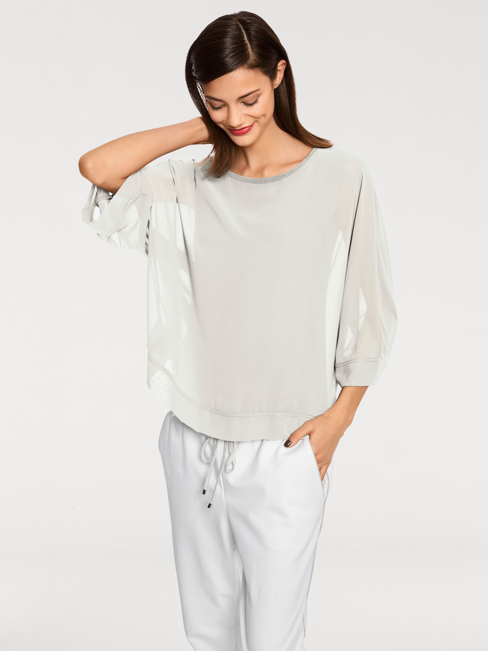 heine Blusenshirt mit Fledermausärmeln - ecru