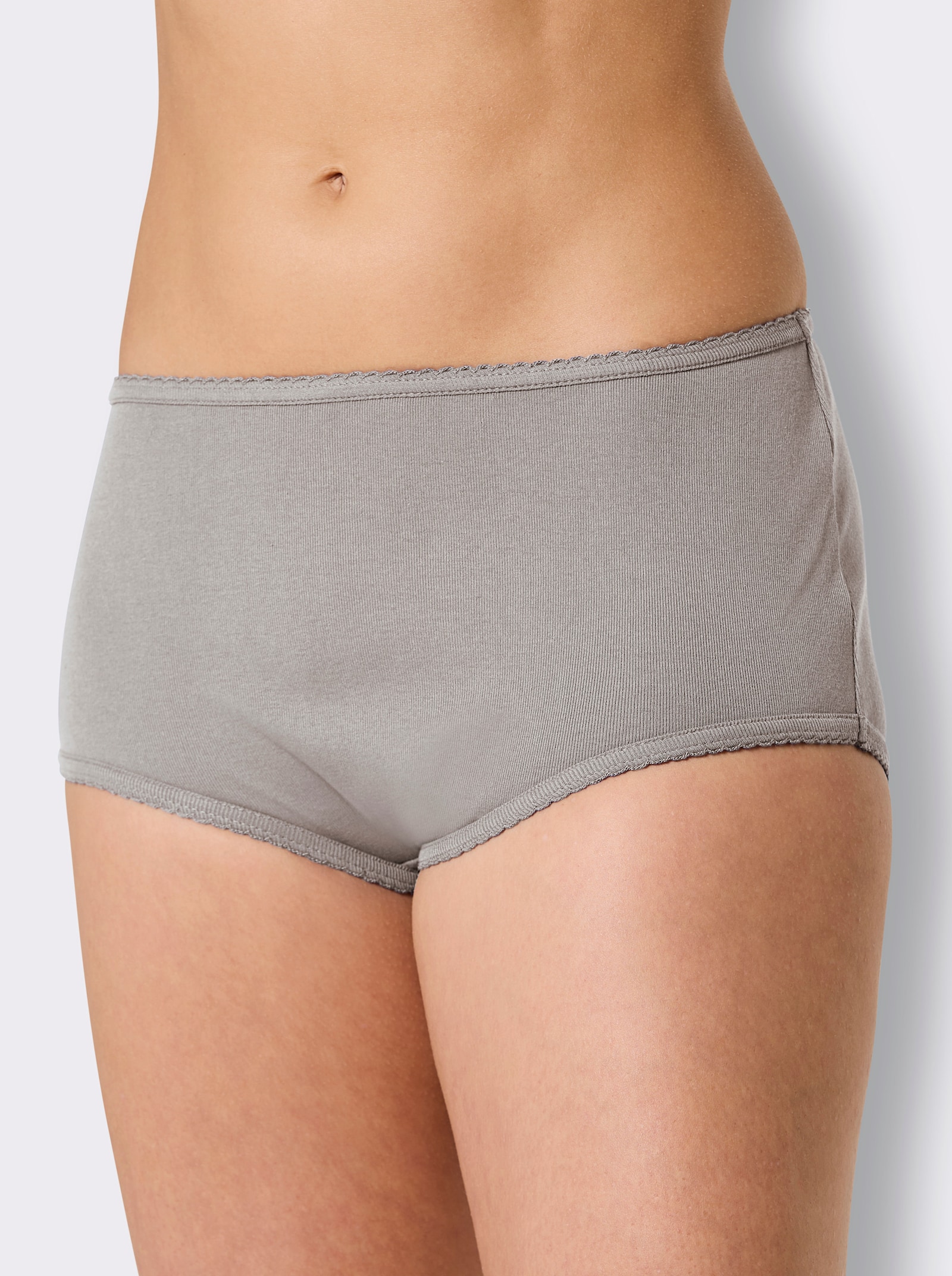 wäschepur Taillenslip - steingrau + sand + bordeaux
