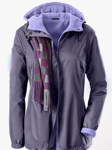 Funktionsjacke mit Innentasche, knöpfbar - beere