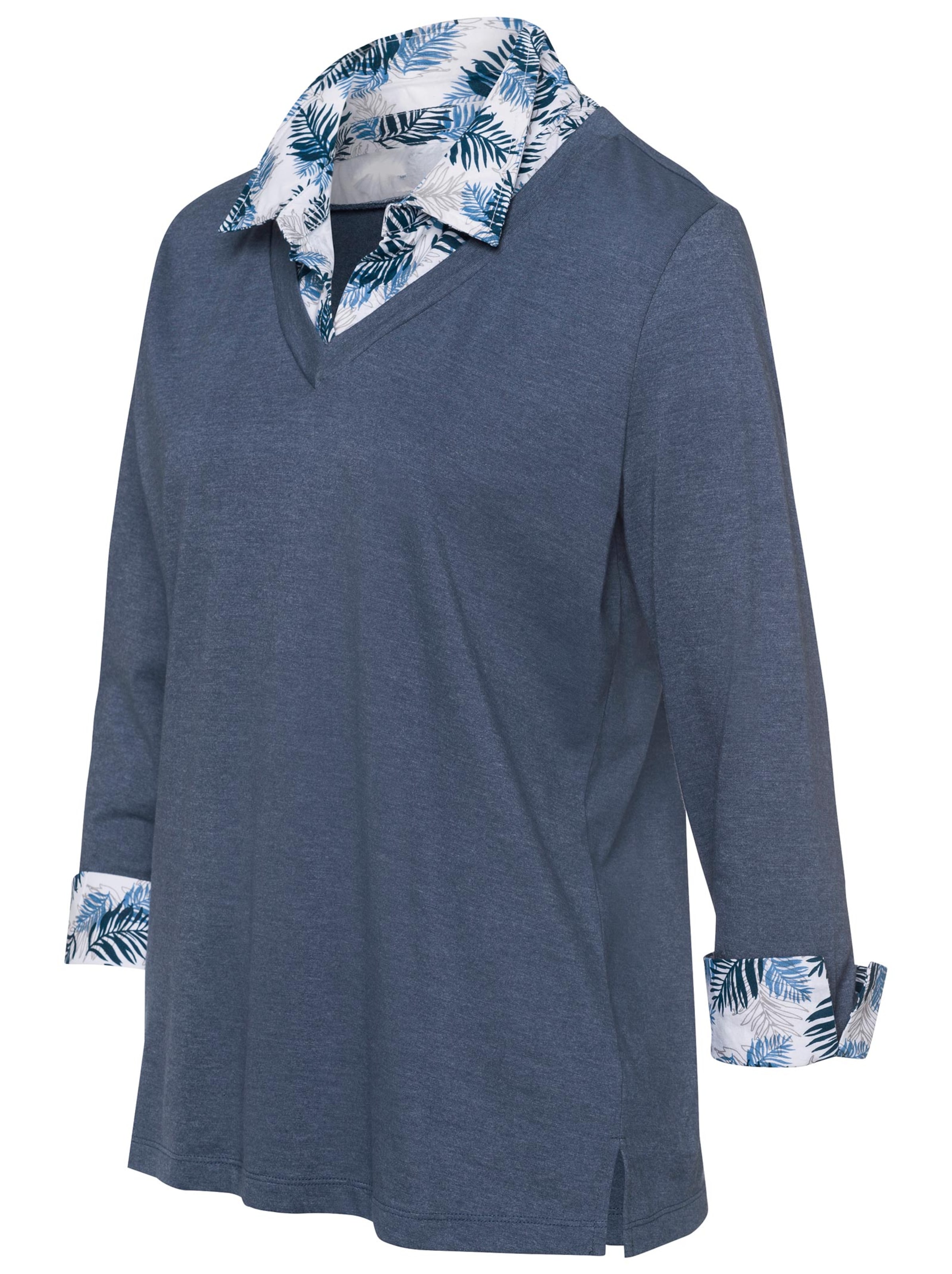 Shirt - rauchblau-meliert