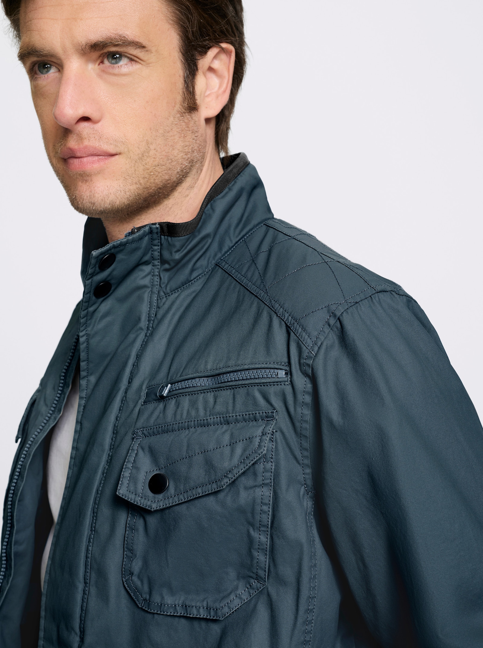 Marco Donati Jacke mit 7 Taschen, winterwarm wattiert - dunkelblau